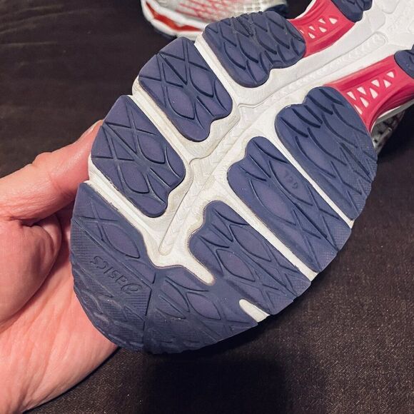 Excellent ASICS GEL-Nimbus 17 Grey Ruby Pink Purple Womens size 11 US Medium - Picture 10 of 13